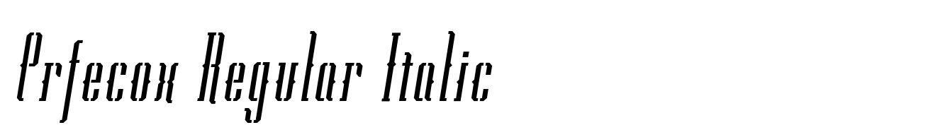 Prfecox Regular Italic